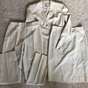 Ann Taylor Loft 3-piece Tan Suit